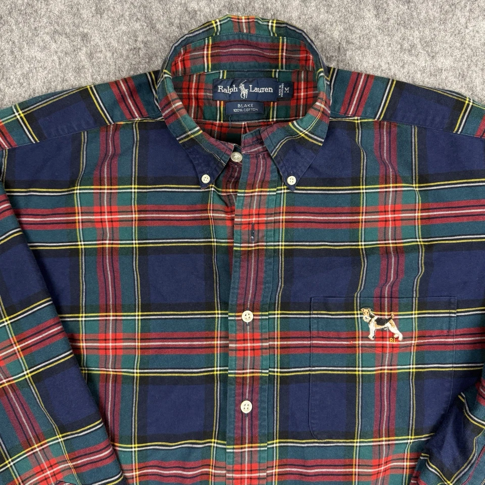 Camisa Polo Ralph Lauren Blake Abotonada Tartán Cuadros Terrier Perro Para Hombre Mediana Foto 2 de 4