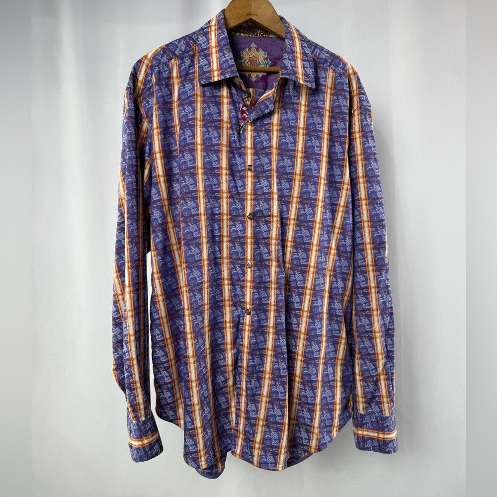 Robert Graham Printed Button Up Collared Shirt in… - image 1