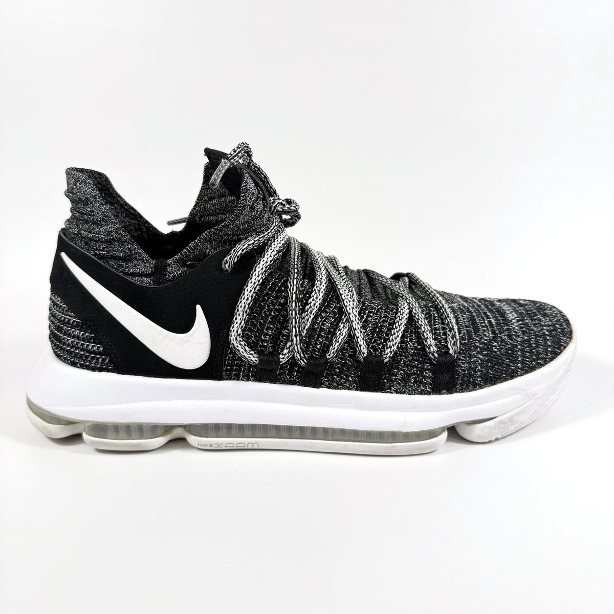 Nike KD 10 Oreo Men’s Size Sneakers Black White Basketball 897815-001