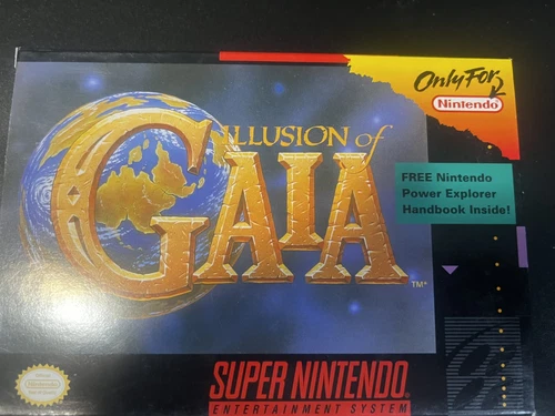 Illusion of Gaia (SNES) Super Clean & Complete (Box, Manual, & Map)
