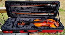 Nice Handmade Violin With Crossrock Hard Case And Two Bows Sweet/Rich/Dark Sound