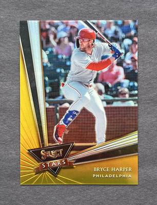 2020 Panini Select Stars Bryce Harper Gold Prizm /10 Phillies #SLS-7