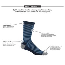 Darn Tough 6134 Eclipse Men's Microstripe Crew Lightweight Lifestyle Socks NEW