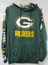 Green Bay Packers Men's Size S M or L Camo Accent Hoodie Sweatshirt A1 3178