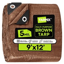 5 Mil Poly Tarp 9 ft. x 12 ft. Plastic Weather-Resistant Multi-Purpose Cover
