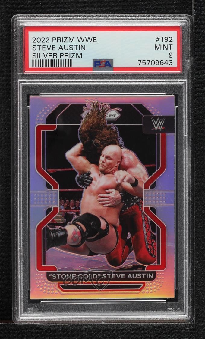 2022 Panini Prizm WWE Silver Stone Cold Steve Austin #192 PSA 9 MINT HOF 12n8
