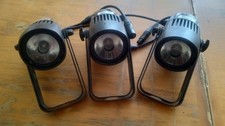 3 pack ADJ Saber Spot RGBW DMX Pinspot 15W RGBW LED FOR PARTS OR NOT WORKING