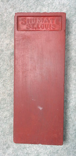 VINTAGE SHUMATE St. LOUIS BARBER RAZOR HONE/SHARPENING STONE Turn of the Century