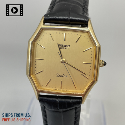 Seiko Dolce 6030-5500 Vintage 1982 [US Stock] Gold Dial Quartz