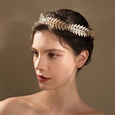 US Stock Gold Leaf Laurel Wreath Headband - Greek Style Bridal/Halloween Crown