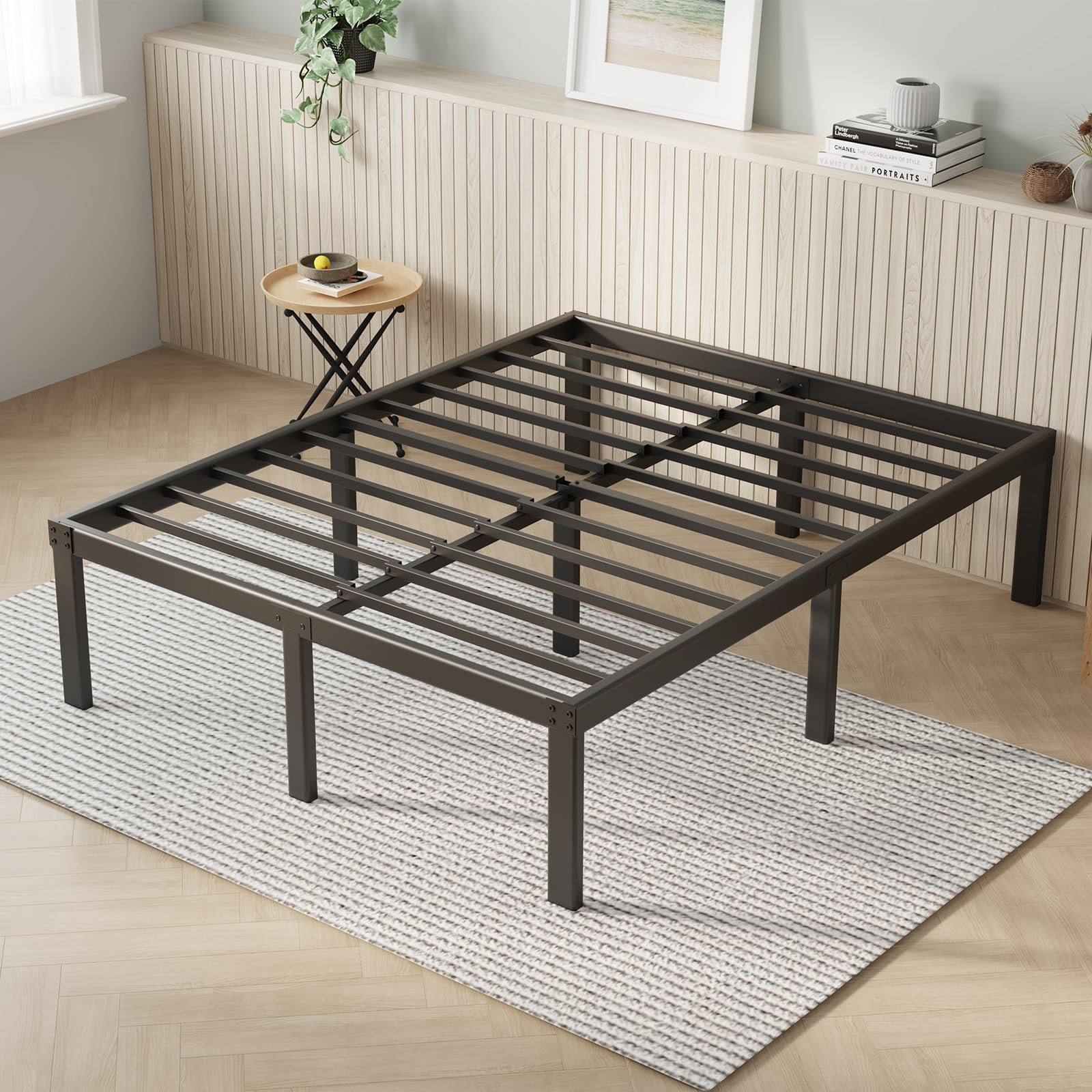 Queen Bed Frame, 14 Inch Metal Platform Bed Frame Queen Size with Storage Spa...