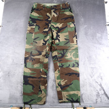 Vintage 90s US Military BDU Pants Mens M Medium Long Camo Cargo Ripstop