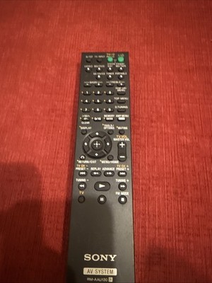 Sony RM-AAU130 Remote Control AV System Audio Receiver Works Great