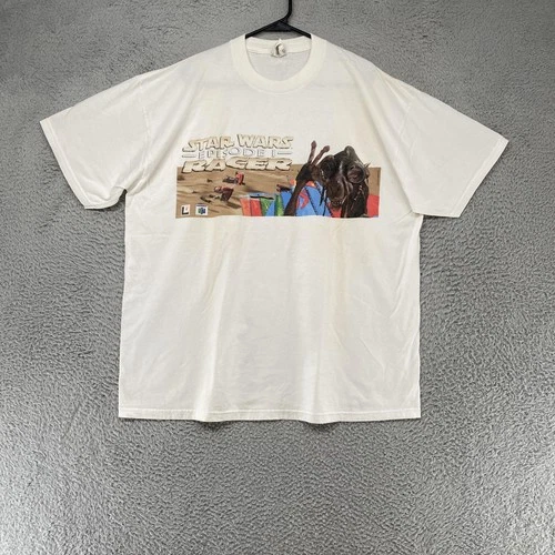 Vintage Star Wars Episode I N64 Shirt Mens XL White Sebulba 90s Tee 1999
