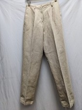 VTG Liz Clairborne Y2K Linen/Cotton Blend Straight Leg High Waist Pants Size 2