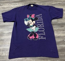 Vintage Mickey Unlt Minnie Mouse Florida T-Shirt Size Small Made in USA