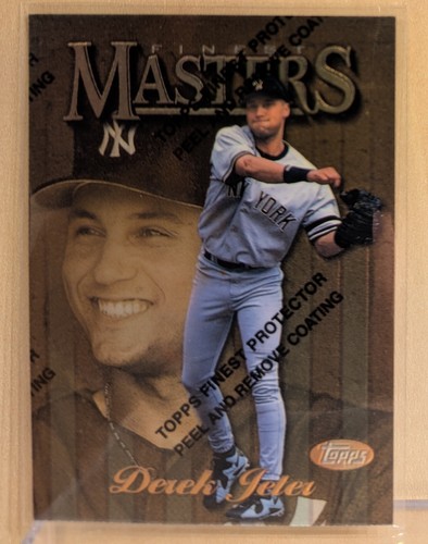 1997 Topps Finest GOLD #166 Derek Jeter Yankees HOF RARE VARIATION BOX HIT 1:24