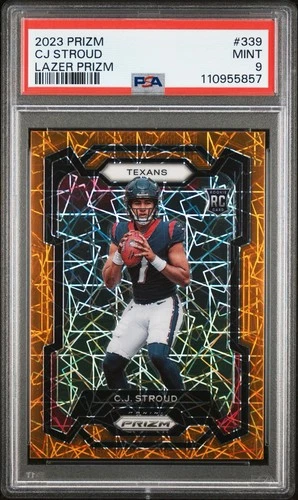 2023 Panini Prizm C.J. Stroud Lazer Prizm RC PSA 9 Texans