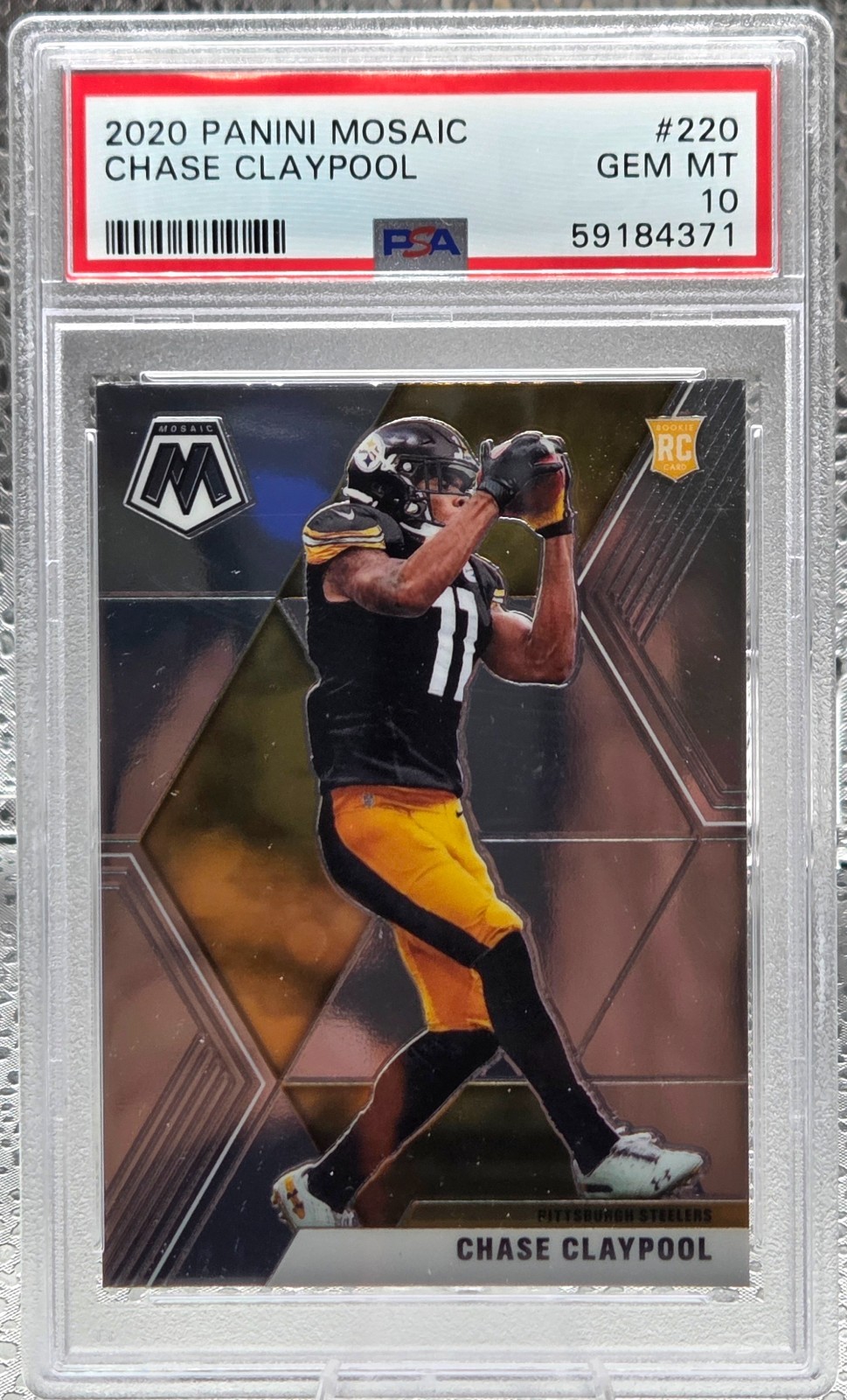 2020 Mosaic CHASE CLAYPOOL Rookie RC Football Card PSA 10 GEM MINT