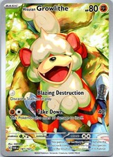 Hisuian Growlithe Illustration Rare SV06 Twilight Masquerade 181/167 NM on eBay