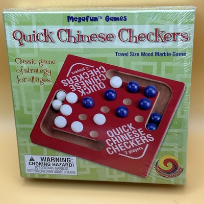 MegaFun Travel Size CHINESE CHECKERS Marble Game ~ Quick 2 Player Mini Game