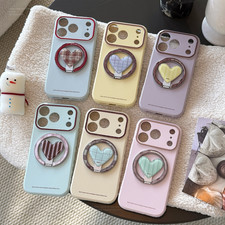 Retro Plaid For iPhone 17 Pro Max Case 17 16 15 14 Phone Cover Magnetic Bracket