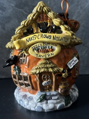 Spicy Pumpkin Tavern Blue Sky Ceramic Tea Light Holder 