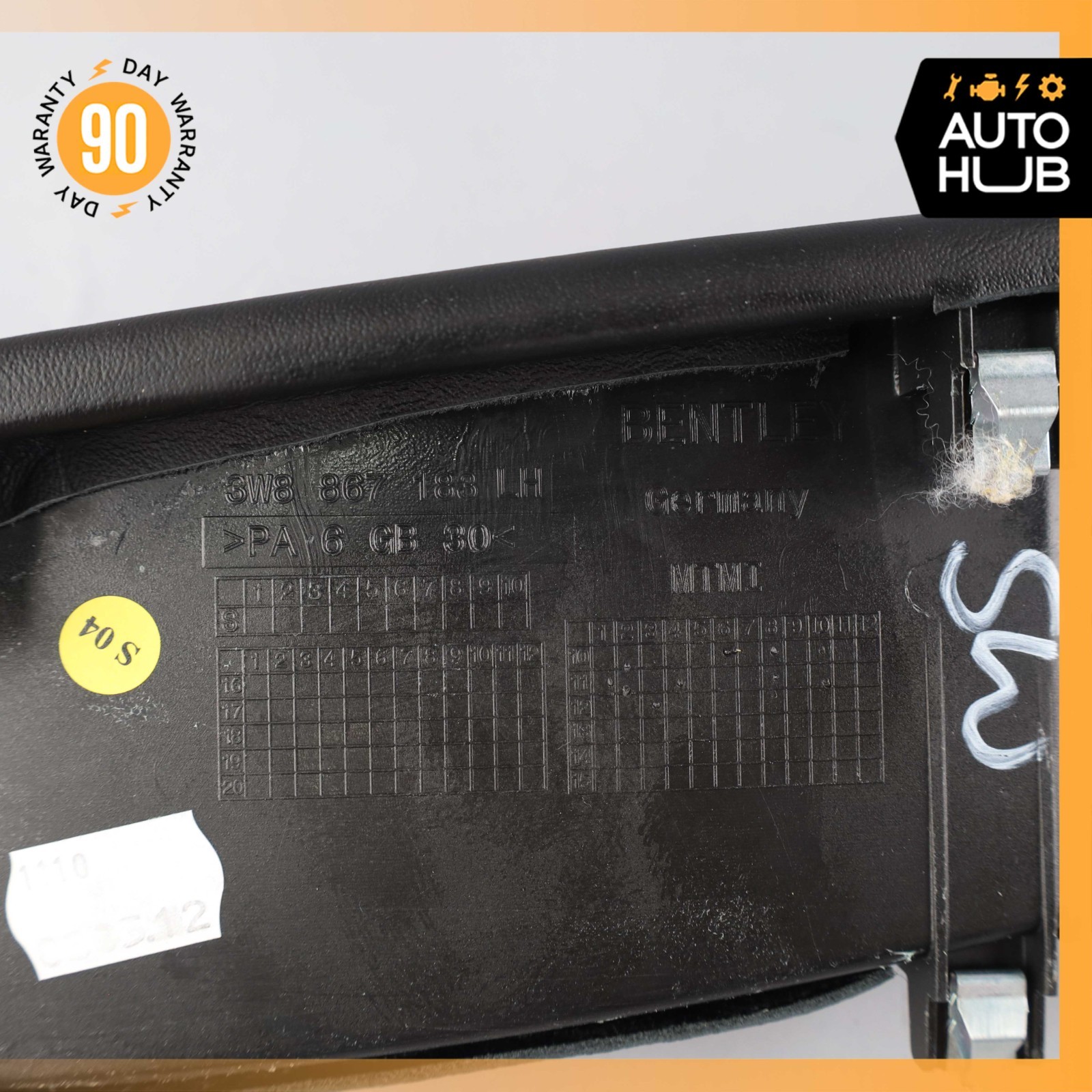 12-18 Bentley Continental GTC Rear Left Interior Door Panel Armrest OEM 73k