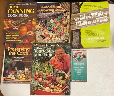 Lot of 6 Prepper Survival Fishing Canning Growing Food Cookbooks Various Authors