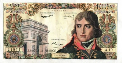 France**BILLET DE 100 NF BONAPARTE 5.3.1959**A.10**1 ere DATE**SPLENDIDE - Photo 1/2
