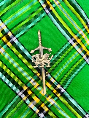 Scottish Welsh Dragon Kilt Pin Antique 4'' Antique Highland Kilt Pin