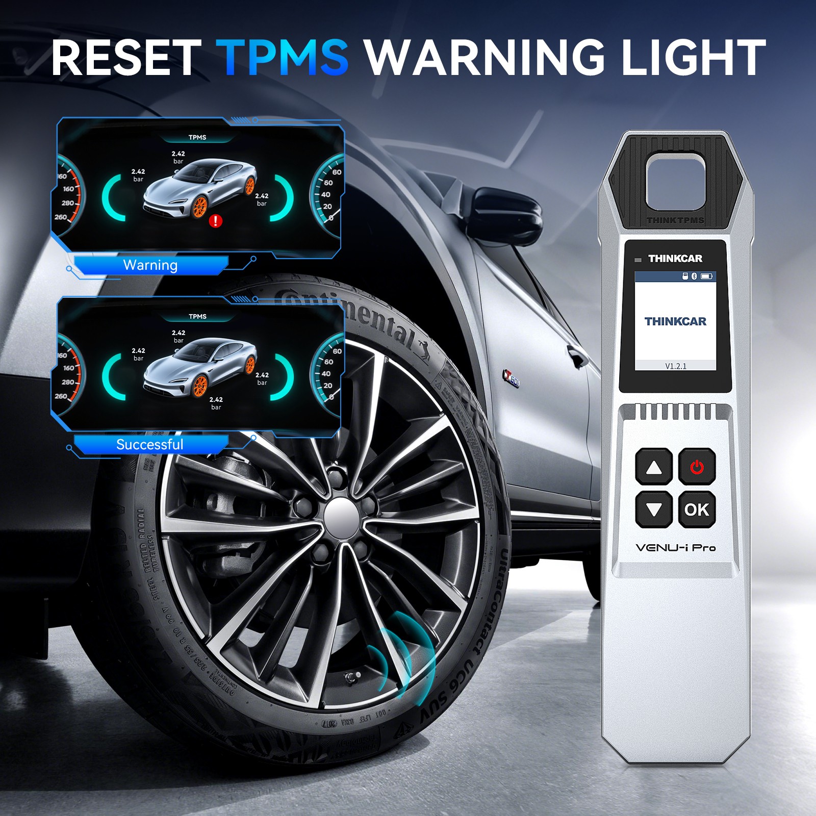 THINKCAR TPMS Tool Set VENU Ipro & VENU5 Tire Pressure Sensor programming USA