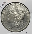 1884-S MORGAN SILVER DOLLAR, XF/AU DETAILS.