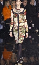 Vintage Dolce&Gabbana F/W 2003 Runway Mesh Floral Dress Archive Collector