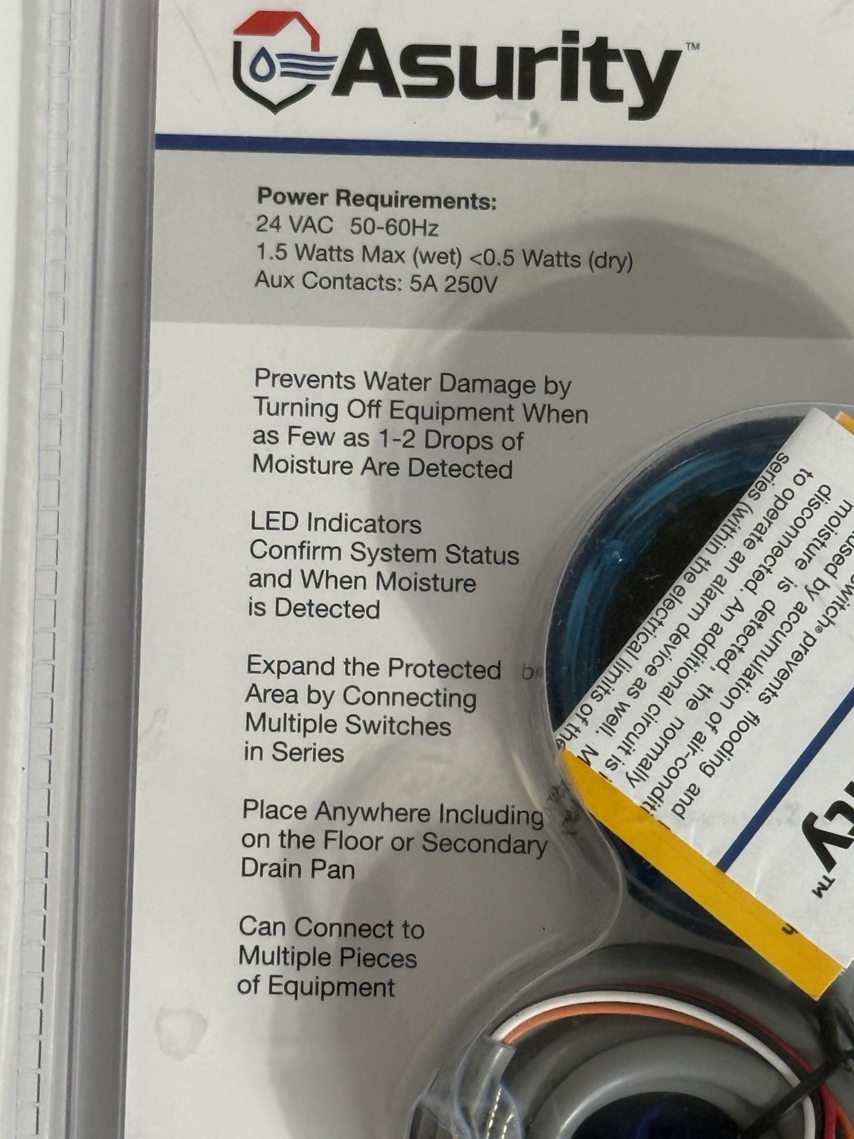 Diversitech Wet Switch Flood Detector WS-1