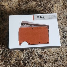 Ridge Wallet 2.0 - Tobacco Brown Leather - Cash Strap - SEALED