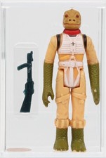 Star Wars 1981 Vintage Kenner PBP Bossk Light Green Skin Loose Figure AFA 70