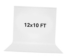 12x10 FT Backdrop Background for Photography, 100 Polyester 12 X 10FT White