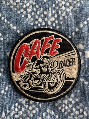 CAFE RACER 3x3 Embroidered Morale Patch Hook Backing Brand New