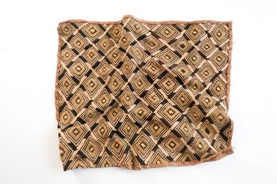NEW Vintage African Kuba Shoowa Cloth Raffia Textile Panel 23x19 Kasai Velvet 05