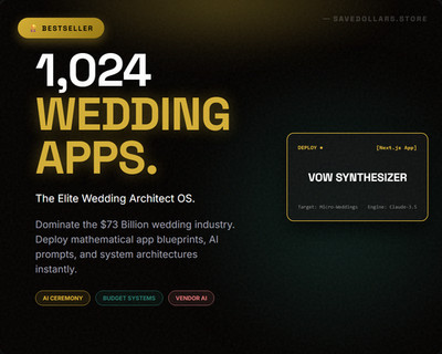 Elite Wedding Architect OS | 1,024 App Blueprints, AI Prompts 