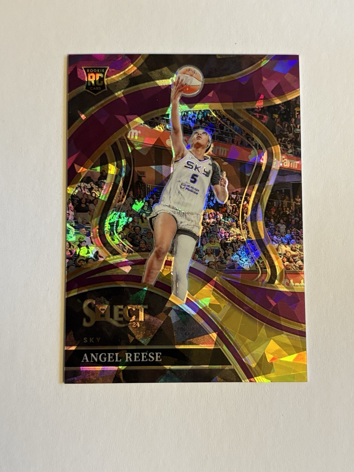 2024 Panini Select WNBA Angel Reese - Courtside Purple Ice Prizm #202  /149 (RC)