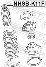 Stoßdämpferabdeckung Vorderachse NSHB-K11F FEBEST für NISSAN MICRA II