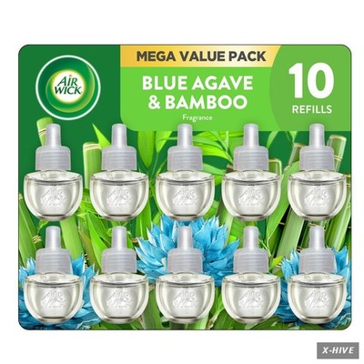 Air Wick Plug In Refills Blue Agave and Bamboo Essential Oils 10 count 10 Air