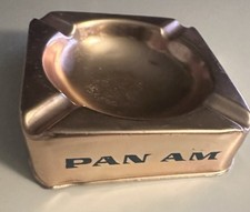 Rare Vintage PAN AM Airlines Globe Copper Aluminum Large Ashtray original 1960s