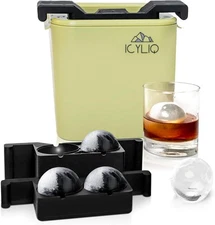Clear Ice Cube Maker –4 Large Transparent Ice Cubes for Whiskey and Cocktails