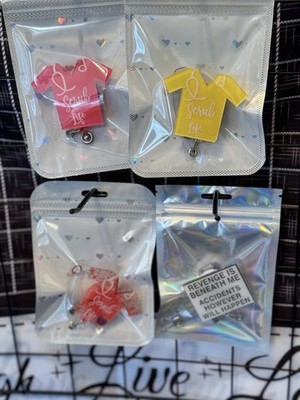 Bundle Lot of 4 Name Badge Reels Holders Retractable ID Clip for Name Tag