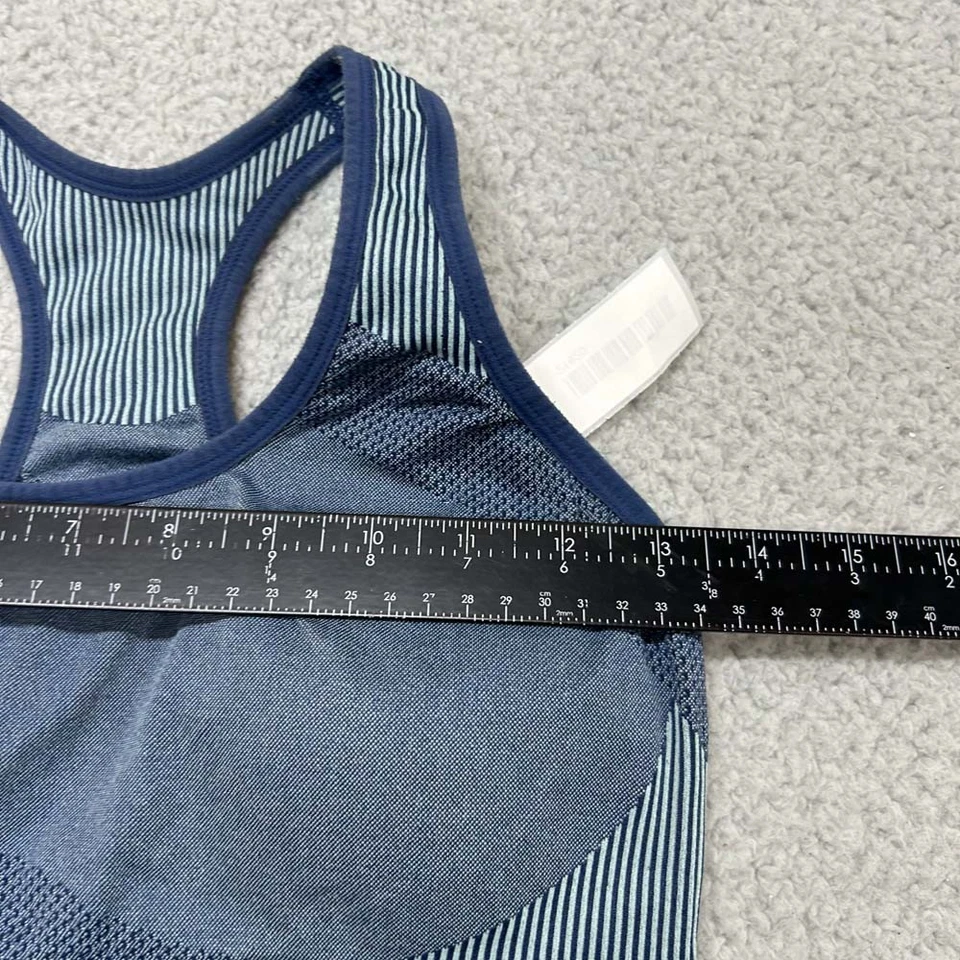 Sujetador deportivo grande Puma azul rendimiento sin costuras Foto 2 de 4