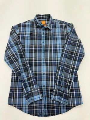 Hugo Boss Herren Hemd blau kariert Slim Fit Button-Down Größe M - Bild 1 von 4