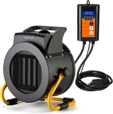 Greenhouse Heater with Digital Thermostat, 1500W/750W Electric Grow Tent Heaters
